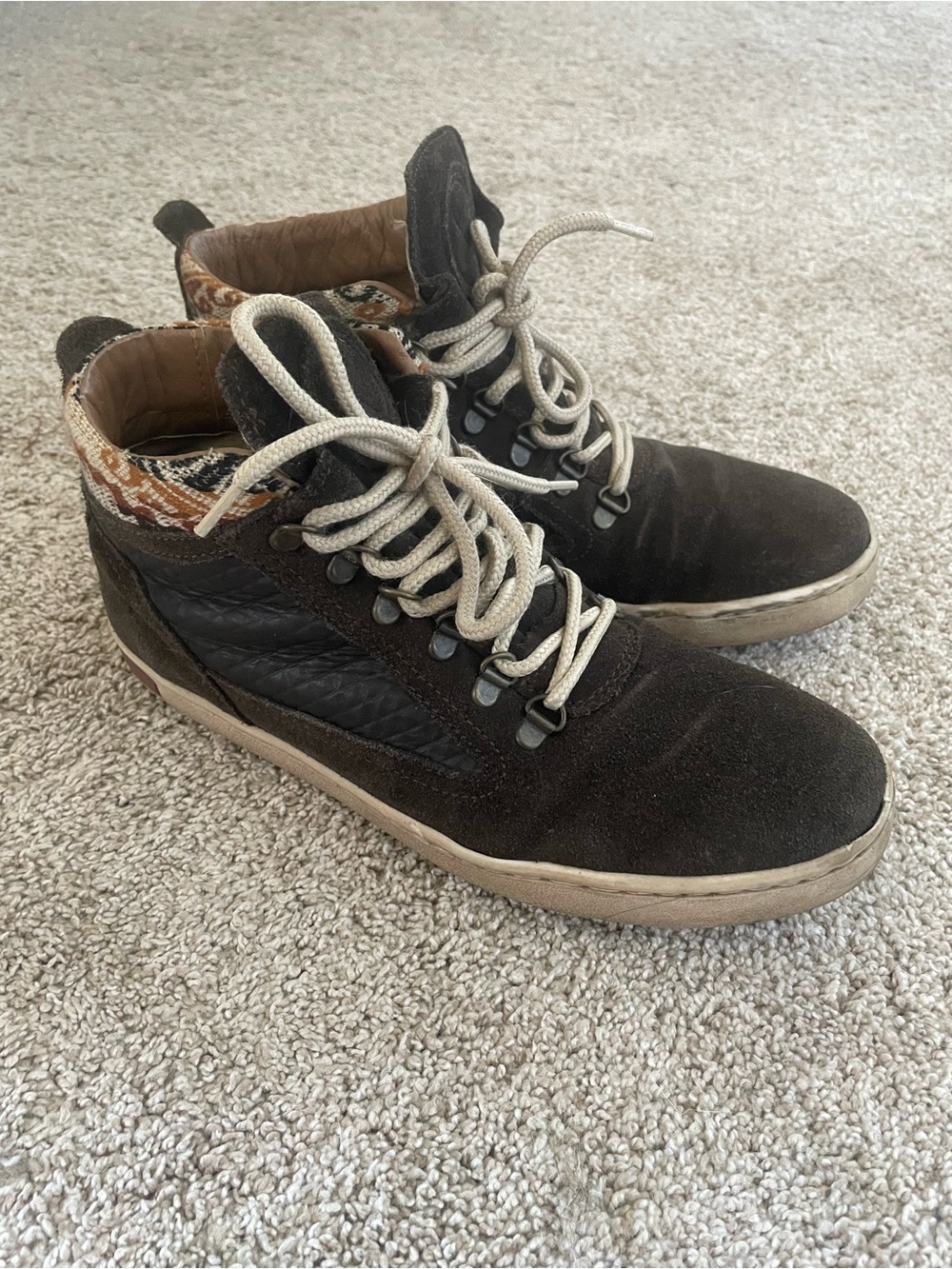 inkkas Brown Leather Lined Hiking Boots